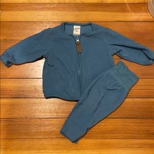 2 piece soft zipper sweater and matching pants